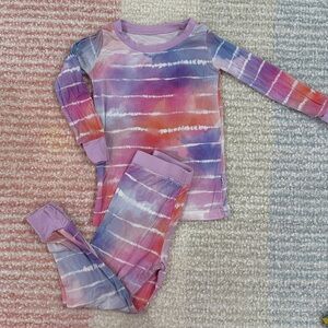 little sleepies 2 piece tie dye pink/purple pajamas